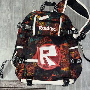 Aolida ROblox BACKPACK Limited Edition Orange Red Black Multi Compartment